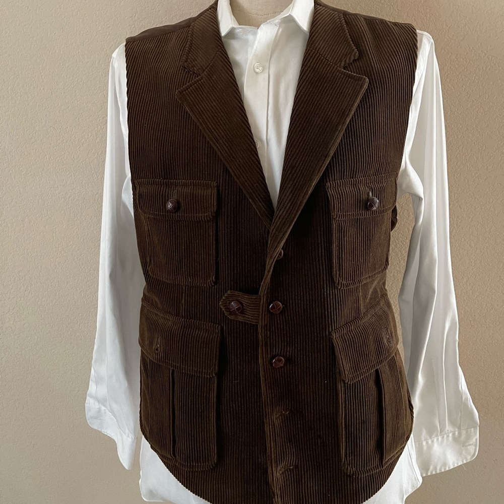 BANANA REPUBLIC LINED SAFARI CORDUROY  VEST  MED